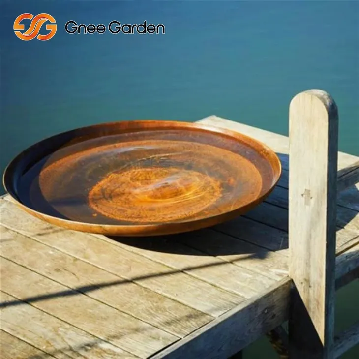 Corten Fire Bowl Rustykalny styl zewnętrzny
