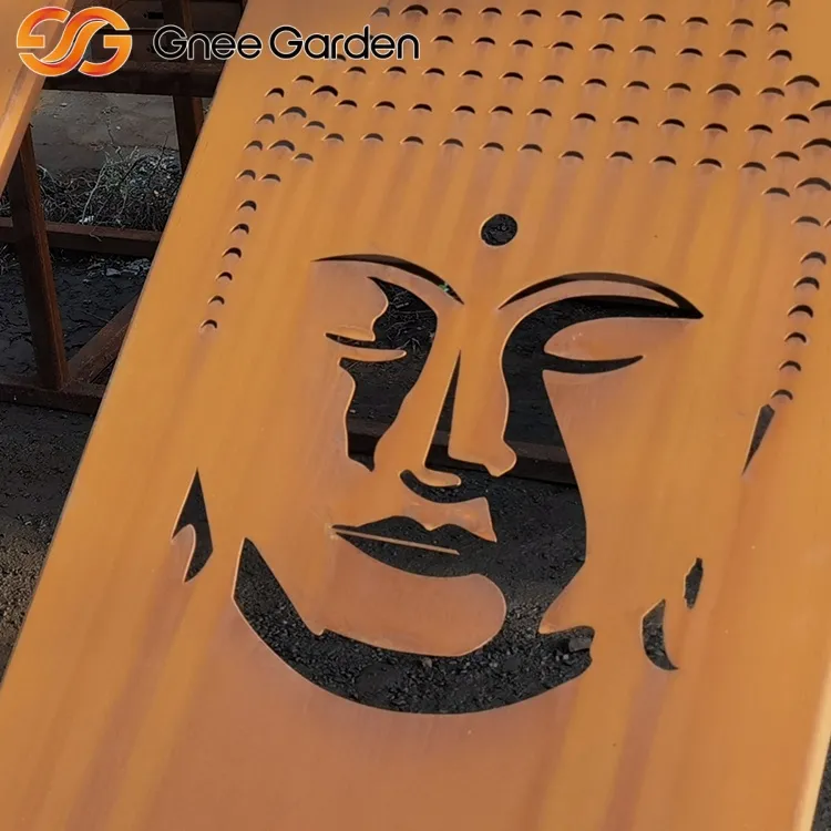 Ekran Buddha Corten Garden Decoration
