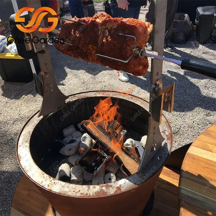 Grill z okładziną z metalu Corten