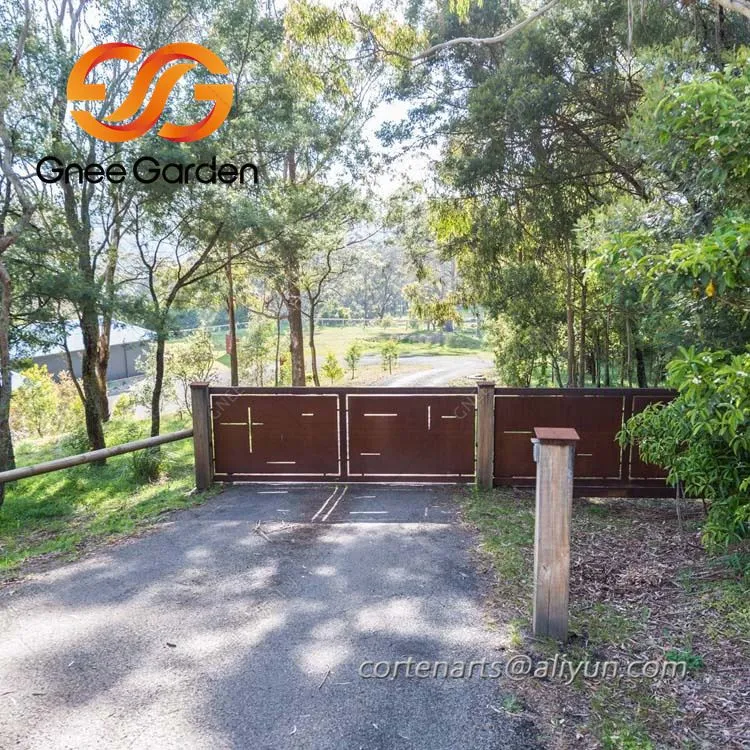 Bramy i ogrodzenia ogrodowe ze stali Corten