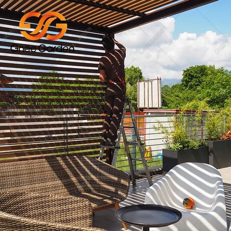 Wysokiej jakości pergola zewnętrzna ze stali Corten