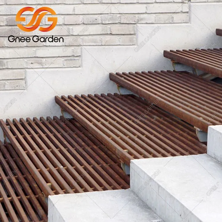 Dostosowane do warunków atmosferycznych stalowe schody ogrodowe