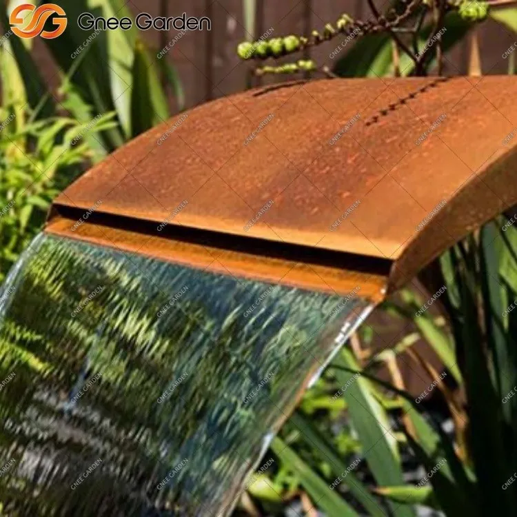 Corten Steel courtyard water fountain