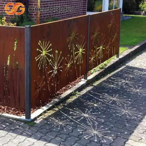 Garden Corten Steel Ecran Dandelion Projekt mniszka