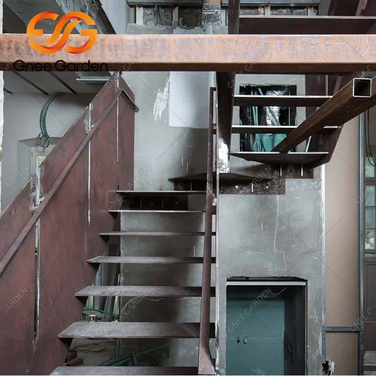 Schody ogrodowe ze stali Corten