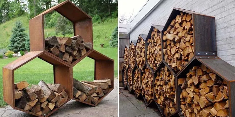 corten steel wood storage corten steel wood storage