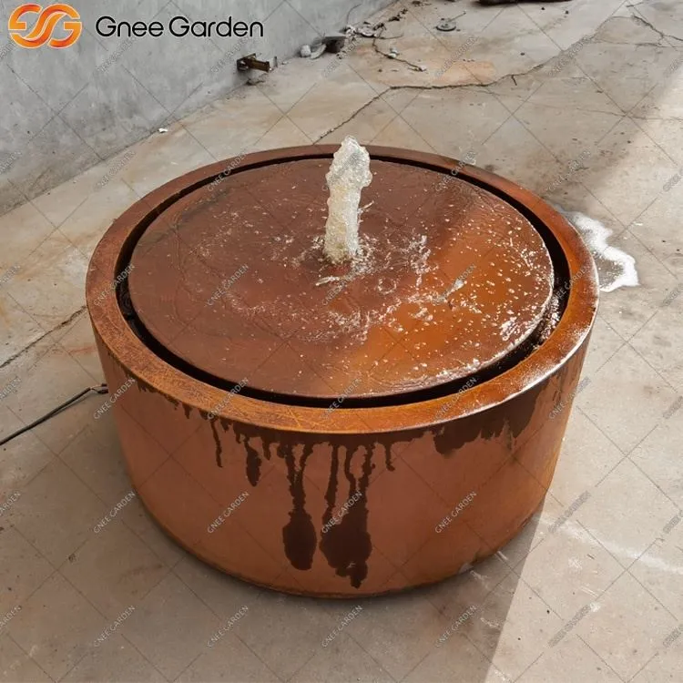 Zewnętrzna funkcja wody Corten z wbudowaną pompą