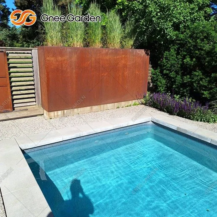 Outdoor Rusted Steel Planters