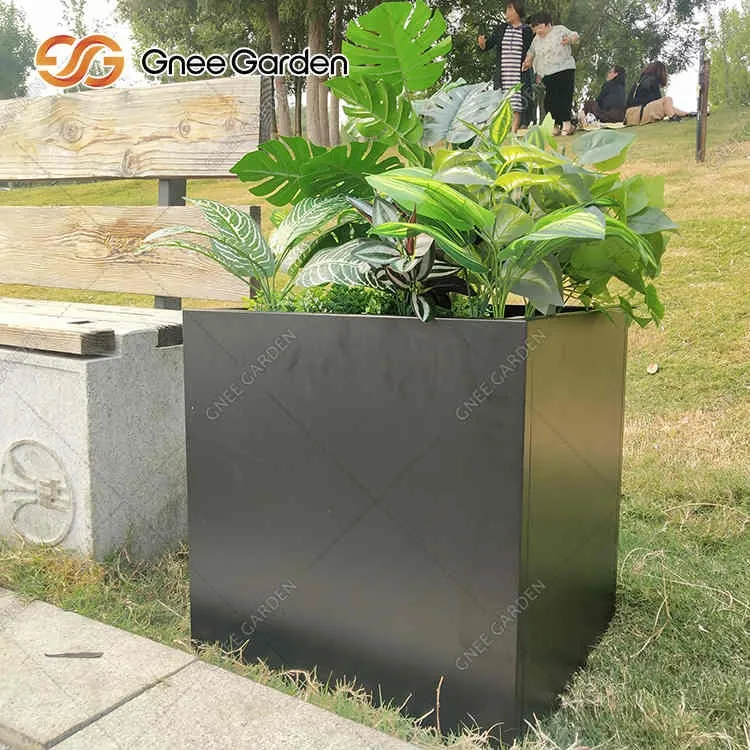 Outdoor Rusted Steel Planters