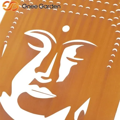 Rusting steel Decorative Wall Panel outdoors