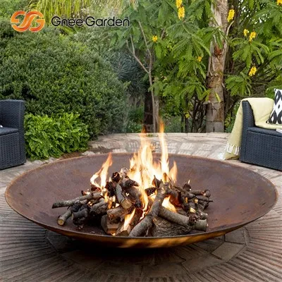 Corten Steel Fire Bowl Rust odporny na zewnątrz