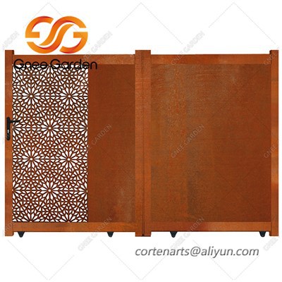 Drzwi podwórkowe ze stali Corten