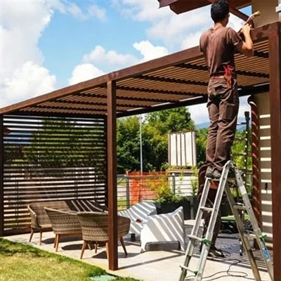 Zewnętrzna wodoodporna pergola ze stali Corten