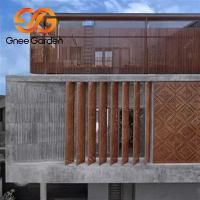 Panel ścienny z metalową elewacją