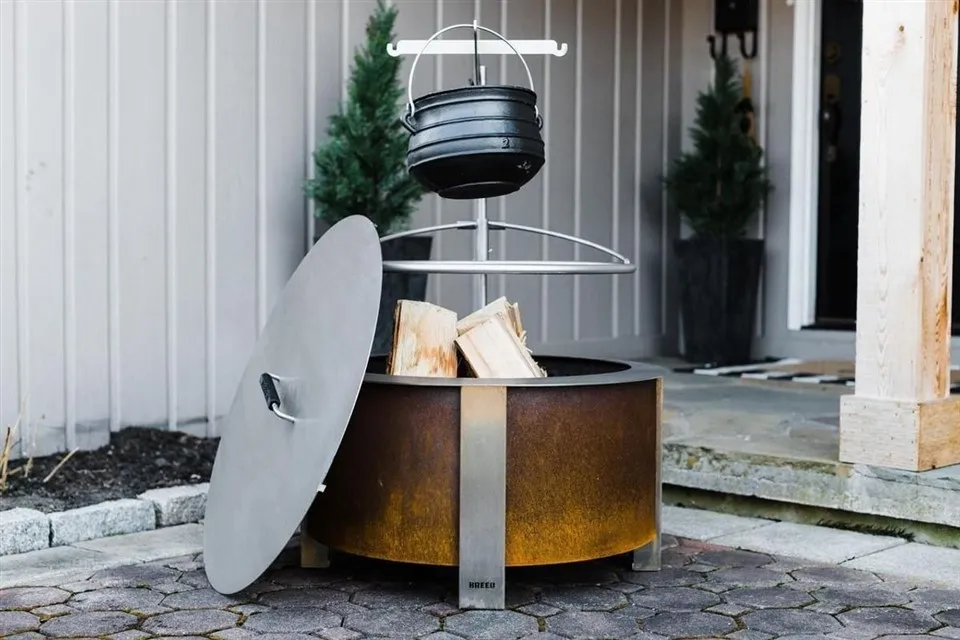 Stal nierdzewna drewno ogniskowe