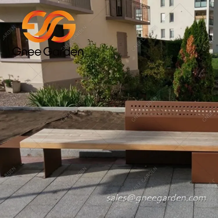 Meble ogrodowe ze stali odpornej na warunki atmosferyczne