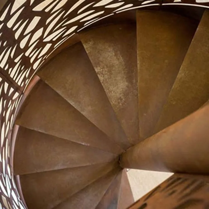 Weathering Steel Spiral Step