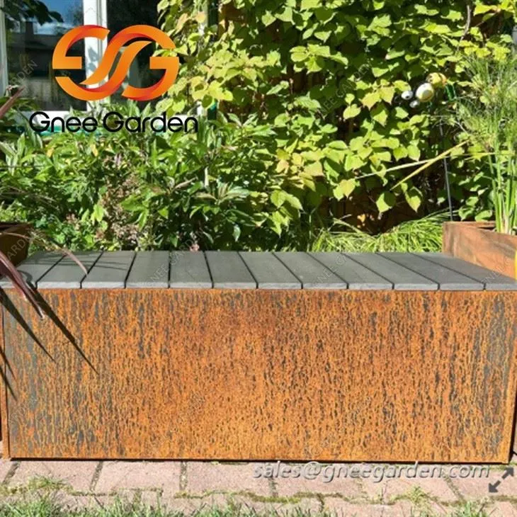 corten steel Contemporary public bench